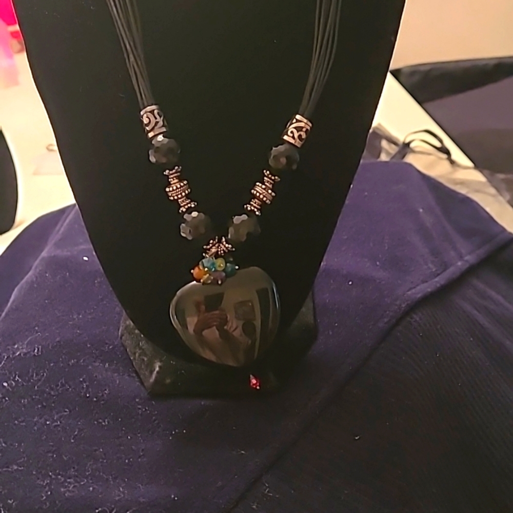 Pendant and Leather Necklace